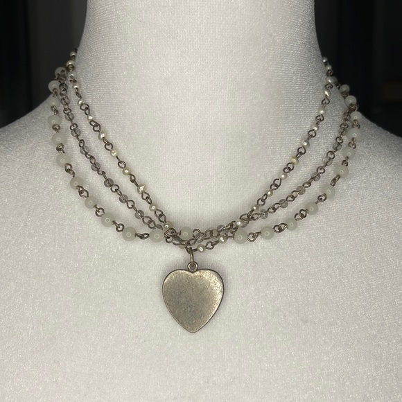 AMERICAN EAGLE OUTFITTERS Multi Strand Heart Necklace